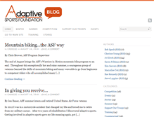 Tablet Screenshot of blog.adaptivesportsfoundation.org